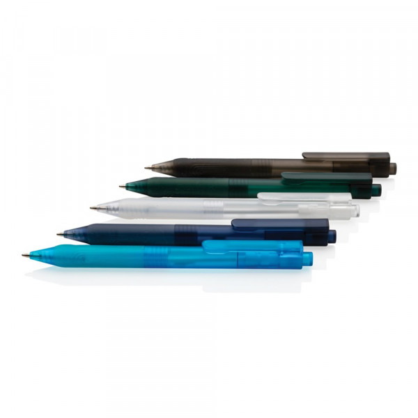 X9 frosted pen met siliconen grip